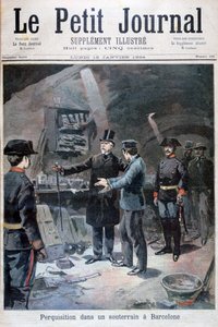 Underjordisk søgen efter anarkister, Barcelona, 1894 af Unbekannt