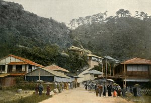 Rue A Nunobiki, P-less Kobe, A lavere d medlem Nunobiki, nær Kobe, 1900. af Unbekannt
