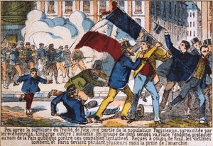 Opstand førte til oprettelsen af Pariserkommunen, 1871. af Unbekannt