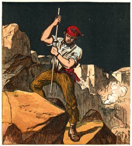 Brug af krudt i et stenbrud, 1867 af Unbekannt