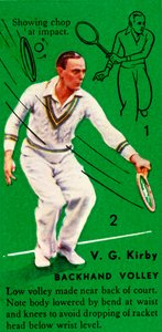 V. G. Kirby - Backhand Volley, c1935. af Unbekannt