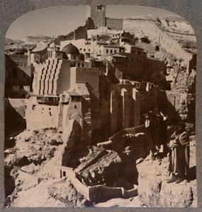 Valley of Mar Saba and Convent, fra Brook Kedron, c1900 af Unbekannt