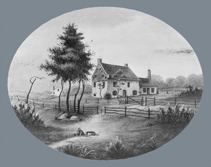 Vechte House i Gowannus, Brooklyn, New York, 1865. af Unbekannt