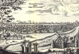 Velikiy Novgorod Illustration fra rejser til den store hertug af Muscovy og kongen af Persien af Adam Olearius, 1656 af Unbekannt