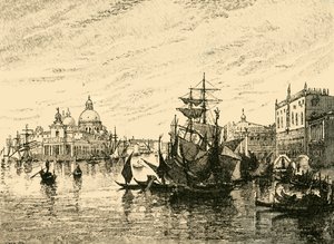 Venedig: Udsigt fra Riva Degli Schiavoni, 1890. af Unbekannt