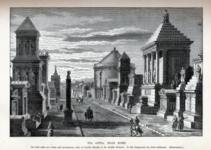 Via Appia nær Roms genopbygning, 1882 af Unbekannt