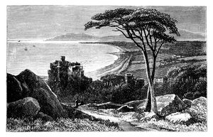 Victoria Castle, med Killiney-Bray Head i det fjerne, Irland, c1888 af Unbekannt