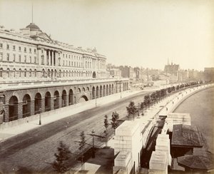 Victoria Embankment, der viser Somerset House, London, 1887 af Unbekannt