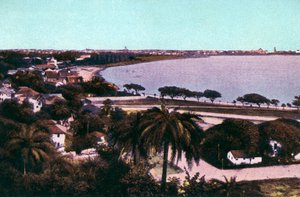 Udsigt fra Malabar Hill, Bombay, Indien, begyndelsen af det 20. århundrede af Unbekannt