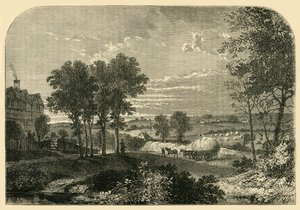 Udsigt fra Moll Kings House, Hampstead, i 1760, c1876. af Unbekannt