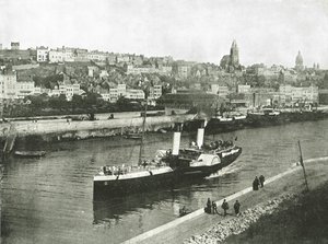 Udsigt fra West Pier, Boulogne, Frankrig, 1895. af Unbekannt