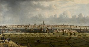 Udsigt over Antwerpen fra det flamske hoved, 1658. af Unbekannt