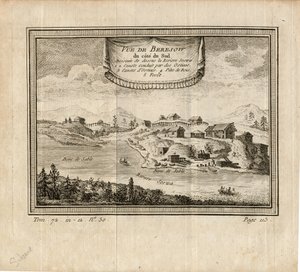 Udsigt over Berezov, ca. 1750 af Unbekannt