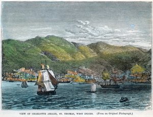 Udsigt over Charlotte Amalie, St. Thomas, Vestindien, c1880 af Unbekannt