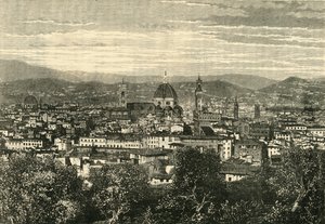 Udsigt over Firenze fra Belvedere, 1890. af Unbekannt