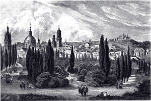 Udsigt over Lemberg, ca 1845 af Unbekannt