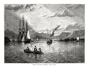 Udsigt over Punta Arenas, Costa Rica, 1877 af Unbekannt