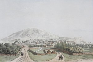 Udsigt over Pyatigorsk, midten af det 19. århundrede af Unbekannt