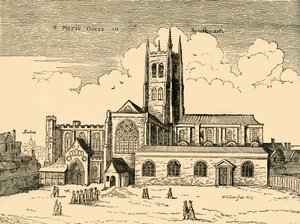 Udsigt over St. Mary Overy, c1878. af Unbekannt