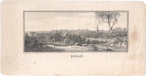 Udsigt over Tartu, 1800 af Unbekannt