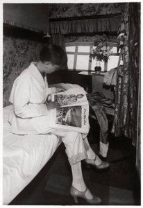 Udsigt over en passagerkabine ombord på Zeppelin LZ 127 Graf Zeppelin, 1933 af Unbekannt