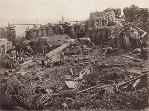 Udsigt over den 3. bastion i Sevastopol, 1856 af Unbekannt