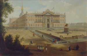 Udsigt over Michael Palace i St. Petersborg, 1800-tallet af Unbekannt