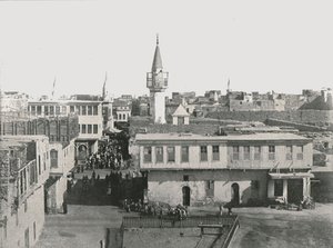 Udsigt over den gamle bydel, Suez, Egypten, 1895. af Unbekannt