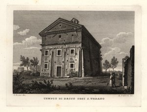 Udsigt over Bacchus-templet, Rom, nu St af Unbekannt
