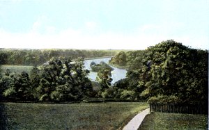 Udsigt over Themsen fra Richmond Hill, London, 20. århundrede af Unbekannt