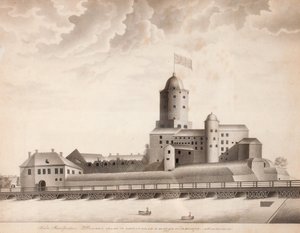 Udsigt over Vyborg Slot, ca. 1840 af Unbekannt