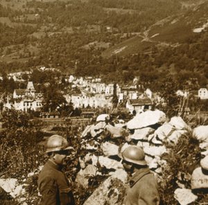 Udsigt over linjerne, Metzeral, Nordfrankrig, c1914-c1918 af Unbekannt