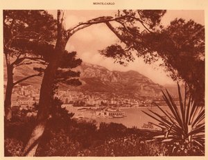 Udsigt taget af Monte-Carlo fra Monaco, 1930. af Unbekannt