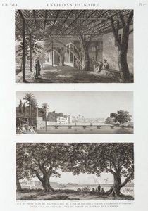 Udsigt omkring Kairo, Egypten, ca 1798 af Unbekannt