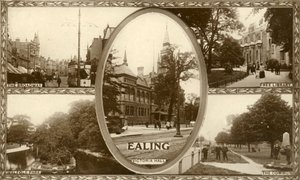 Udsigt over Ealing, det vestlige London, 1917. af Unbekannt