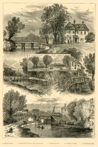 Udsigt over floden Lea, c1876. af Unbekannt