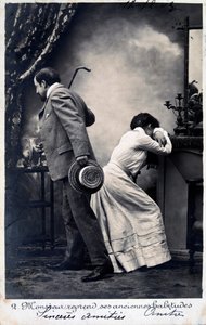 Vintage fransk postkort, c1900 af Unbekannt