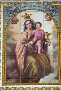 Virgin of Carmen mosaik MalagaSpanien af Unbekannt