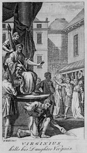 Virginius dræber sin datter Virginia, midten af det 18. århundrede. af Unbekannt