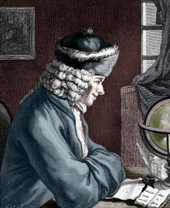Voltaire, fransk forfatter, dramatiker, satiriker og bogstavmand fra det 18. århundrede af Unbekannt