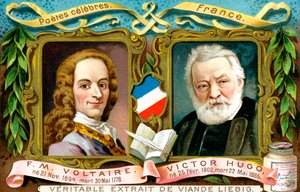 Voltaire og Victor Hugo, c1900 af Unbekannt