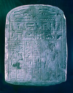 Votiv stele dedikeret af sin bror til en mand fra Ermant, nær Theben, det gamle Egypten af Unbekannt