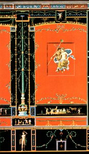 Vægdekoration, Pompeji, Italien, 1928. af Unbekannt
