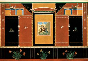 Vægdekoration, Pompeji, Italien, 1928. af Unbekannt