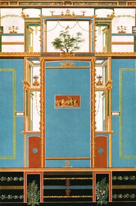 Vægdekoration, Pompeji, Italien, 1928. af Unbekannt