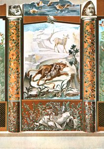 Vægdekoration, Pompeji, Italien, 1928. af Unbekannt