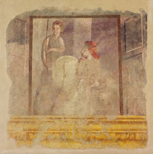 Wall painting fragment from the north wall of Room H of the Villa of P. Fannius ..., ca. 50-40 B.C. dani af Unbekannt