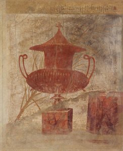 Vægmaleri fragment fra peristylen af P. Fannius Synistors villa..., ca. 50-40 f.Kr. af Unbekannt