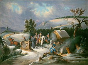 Washington ved Valley Forge, midten af det 19. århundrede. af Unbekannt