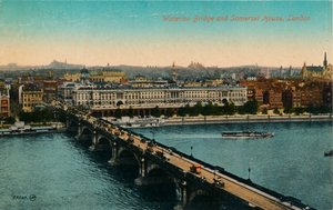 Waterloo Bridge og Somerset House, London, c1910. af Unbekannt